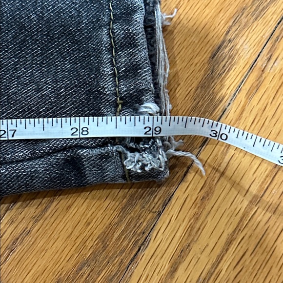 Teen Dark Gray Wide Leg Cargo Jeans Star Print XS - Picture 13 of 15